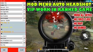 MOD MENU AUTO HEADSHOT WORK IN RANKED GAME NO ROOT NO BANNED