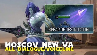 MOSCOV NEW VOICE ACTOR | ALL DIALOGUES/VOICELINES | HE SOUNDS OLDER NOW, LIKE FARAMIS|MOBILE LEGENDS