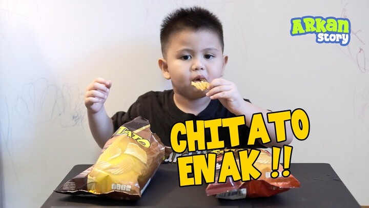 Makan 1 aja CHITATO Rasa Sapi Panggang , Arkan Kepedasan !