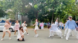 Sunny weather—perfect for dancing a joyful duet! Campus recruitment flash mob performance