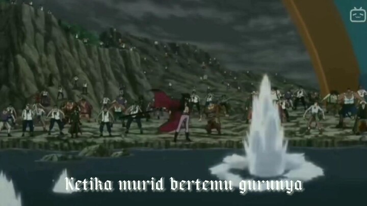 Moment disaat seorang guru melihat kemampuan muridnya. #Zoro #Mihawk