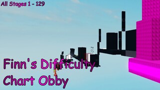 Finn's Difficulty Chart Obby [All Stages 1-129] (ROBLOX Obby)