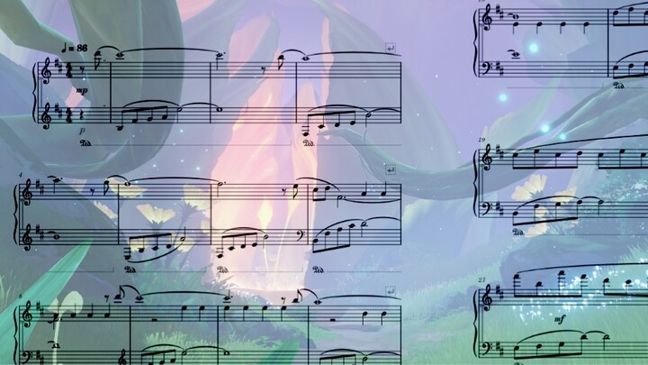[Genshin Impact /Music Score]Four nice and simple piano songs from the "Xumi" rainforest area