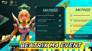 NEW BEATRIX M4 EVENT 2023  || BEATRIX M4 SKIN AND M4 PRIME SKIN MOBILE LEGENDS|| MLBB