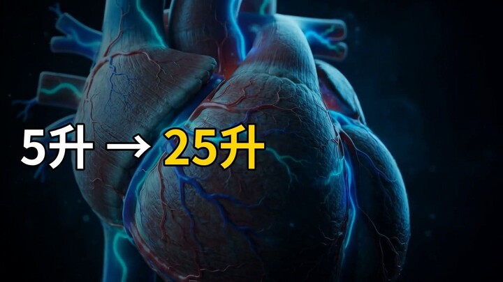 运动时你的心脏发生了什么？从每分钟5升到25升！