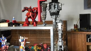 1:24 Zaku standing next to the cabinet Maya modeling MG Char Zaku 2.0 3D printing skeleton with miss