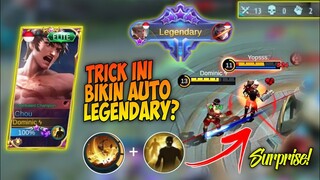 GOKIL!! CHOU TRICK INI BIKIN AUTO LEGENDARY? SURPRISE ATTACK + ONE HIT! Chou Best Gameplay - MLBB