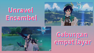 Unravel Ensambel Gabungan empat layar