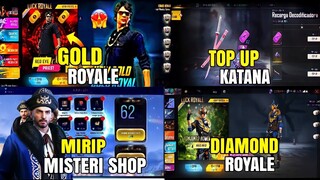 BOCORAN GOLD ROYALE FF TERBARU, TOP UP BONUS KATANA, DIAMOND ROYALE TERBARU, EVENT DISKON FF