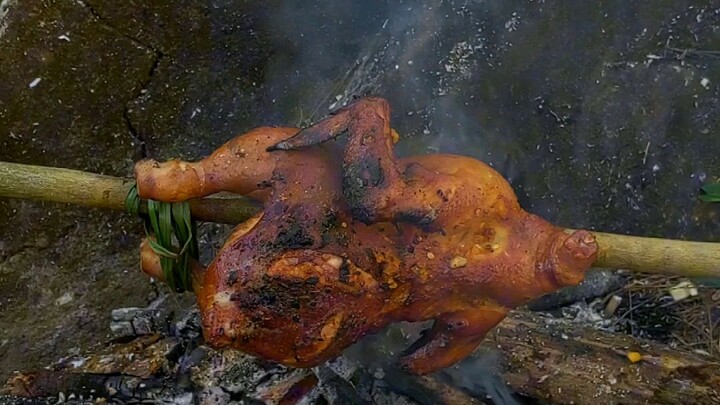 Bakar Ayam Saat Camping Di Tengah Hutan