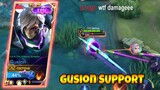 TRY GUSION SUPPORT IN MIDLANE SO POWERFULL | GUSION FASTHAND | MLBB