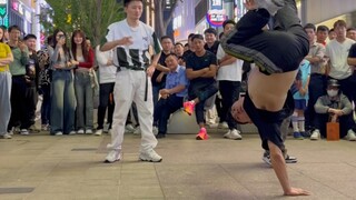 Street dance, bboy Haoran shows off his cool street dance