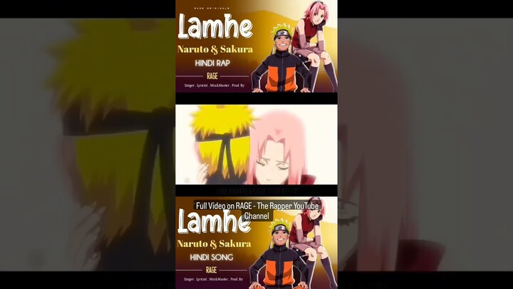 Lamhe by RAGE #shorts #naruto #anime