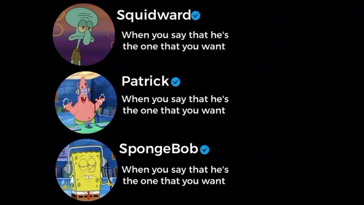 Squidward + Patrick + SpongeBob