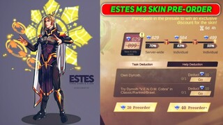 Pre-order Now Estes M3 Epic Skin Only 499 Diamonds 💎 | Mlbb New Pre-sale Event