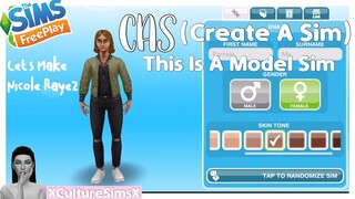 The Sims FreePlay - CAS ( Create A Sim ) Nicole Rayez | XCultureSimsX