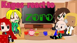 Kages react to •Zoro• {One piece}