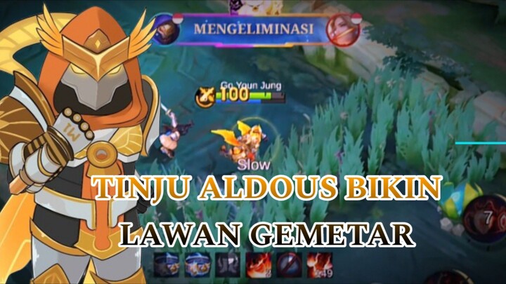 TINJU ALDOUS BIKIN LAWAN GEMETAR