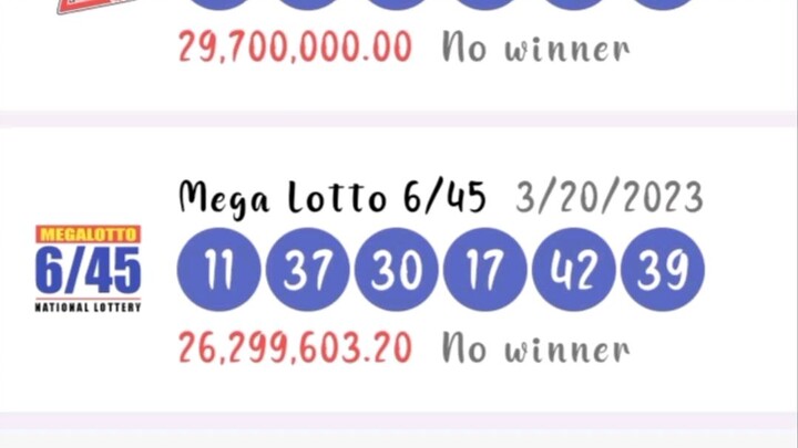 Lotto results March 20, 2023 Monday lotto draw results #lotto #lottoresult