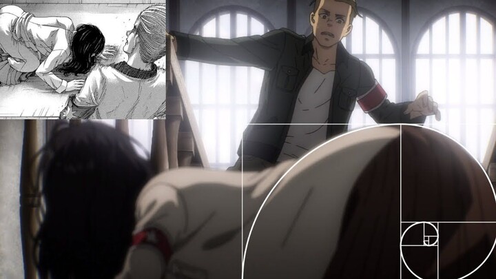 [Attack on Titan] Pieck's Golden Ratio (not mentioned in the article), Season 4 Anime Episode 1 - Ke