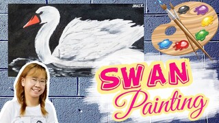 How to Paint a Swan | Time Lapse Painting | Acrylic Painting || Jhazz' Vlog