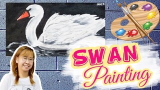 How to Paint a Swan | Time Lapse Painting | Acrylic Painting || Jhazz' Vlog