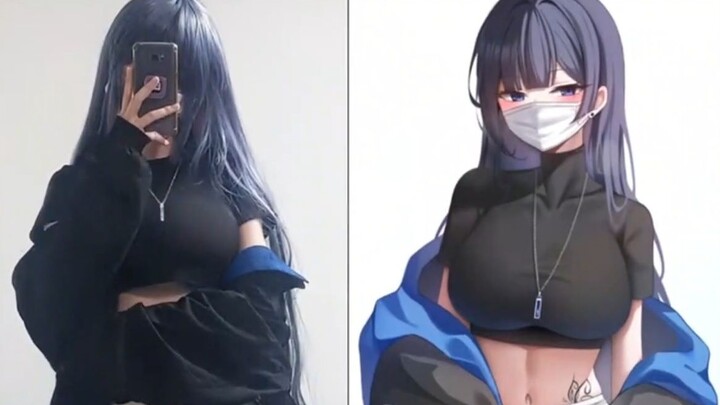 美女画师按自己样貌画画，网友直呼太假，看到真人后直接路转粉