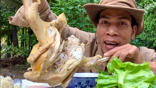 Một Ngày Dọn Dẹp Khu Vườn Trồng Rau Và Ăn Nguyên Con Gà Nấu Cháo Theo Phong Cách Mukbang