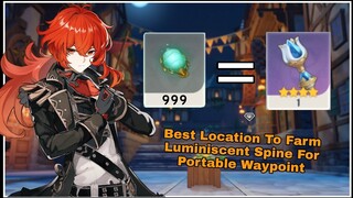 Best Location To Farm Luminiscent Spine For Portable Waypoint | Genshin Impact Guide