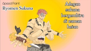 Adegan sukuna bergembira di zaman heian || Speed Paint Ryomen Sukuna