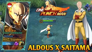 ALDOUS SKIN AS SAITAMA SCRIPT (ONE PUNCH MAN) FULL EFFECTS + NO PASSWORD - MOBILE LEGENDS