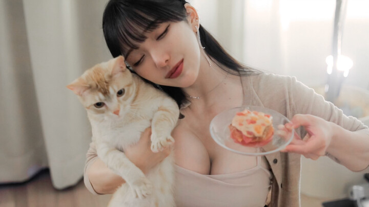 When I get serious, I secretly made a little treat for my beloved cat ♡