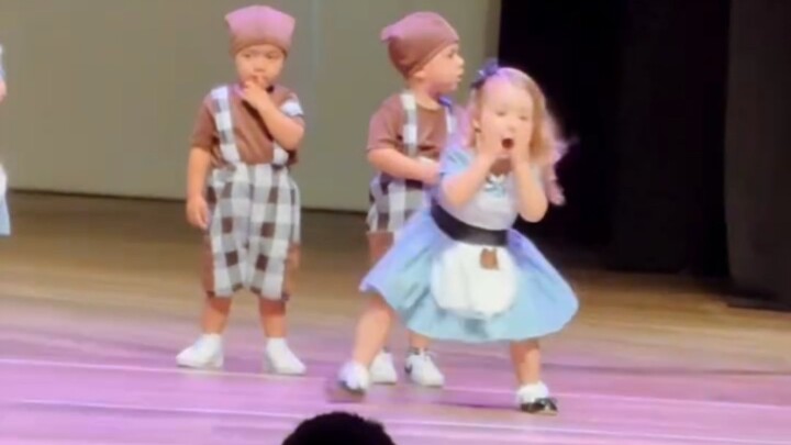 Cute kid's talent show, a naturally gifted dancer...