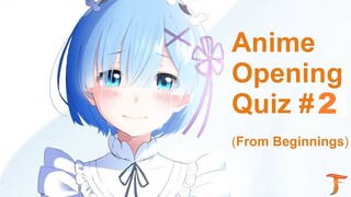 Anime Opening Quiz #2 (50+1 op from beginning with a lot of Retro Anime)