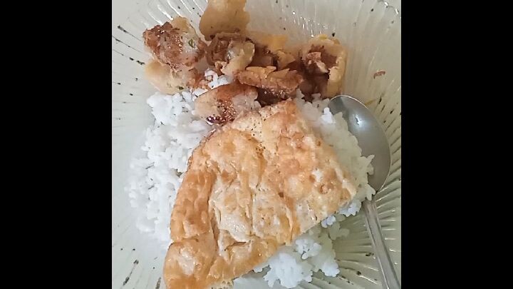 nasi telor dadar batagor