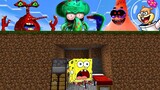 Minecraft Speedrunner VS 6 Hunters - Spongebob Animation