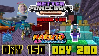 MINECRAFT TÓM TẮT 200 NGÀY BETTER MINECRAFT x SHIPPUDEN NARUTO SINH TỒN SIÊU KHÓ  VÀ GẶP ĐỆ CỦA