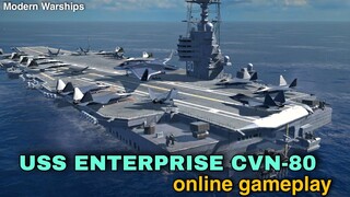 Modern Warships: USS ENTERPRISE CVN-80 gameplay. online battle