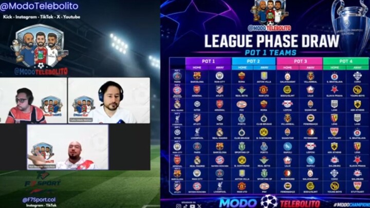 La Liga J1 y J2, English Premier League J1 y Sorteo de UEFA Champions League