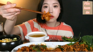 Lòng nướng rau, miến, cơm chiên, trứng hấp bắp xào phô mai 4 #amthuc
