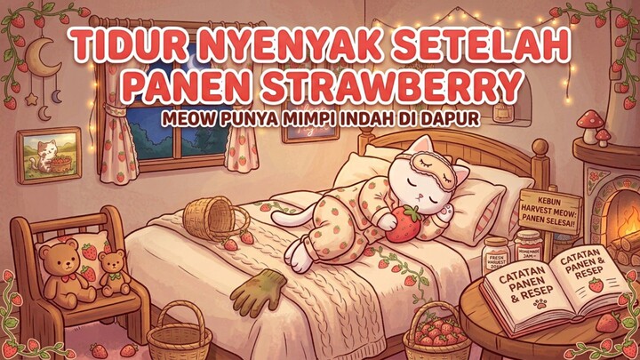 Kucing lucu | Memanen dan Membuat Resep Strawberry ❤️❤️😍🍓🍓🍓🍓