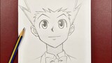 Anime drawing | how to draw Gon Freecss step-by-step
