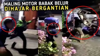 CURANMOR DIHABISI !! Maling Motor Terjebak Dari Hantaman Bangku Lalu Dikirim Bertemu Sang Pengcipta