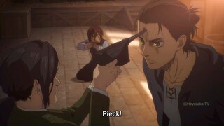 Eren Being Savage. I Dare You to Pull The Trigger, Pieck | Attack on Titan Season 4