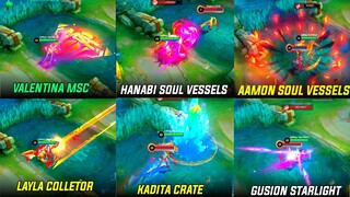 BOCORAN GAMEPLAY 13 SKIN BARU MOBILE LEGENDS! SKIN BARU AAMON & HANABI SOUL VESSELS GUSION STARLIGHT