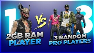 2GB RAM Player Vs. 3 Random Pro Player | Free Fire Philippines🇵🇭 | Vivo Y91c