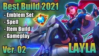 LAYLA BEST BUILD 2021 VER. 02 | TOP 1 GLOBAL LAYLA BUILD | LAYLA - MOBILE LEGENDS