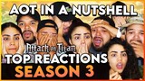 Attack on Titan Season 3 BEST MOMENTS REACTIONS - A lot of emotions