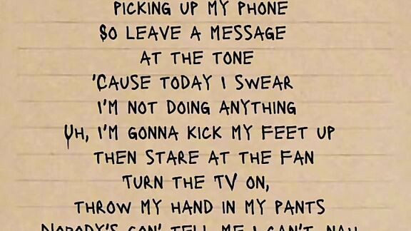 The lazy song lyrics