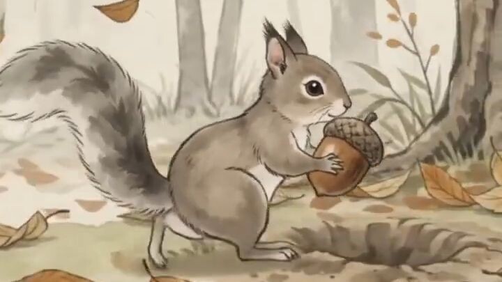 The Forgotten Acorn _ A Silent Story About Life ️ #Shorts #nature #wildlife #an